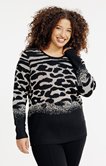 Pull léopard à paillettes 