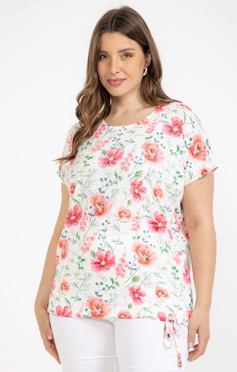 Tee-shirt imprimé coquelicots