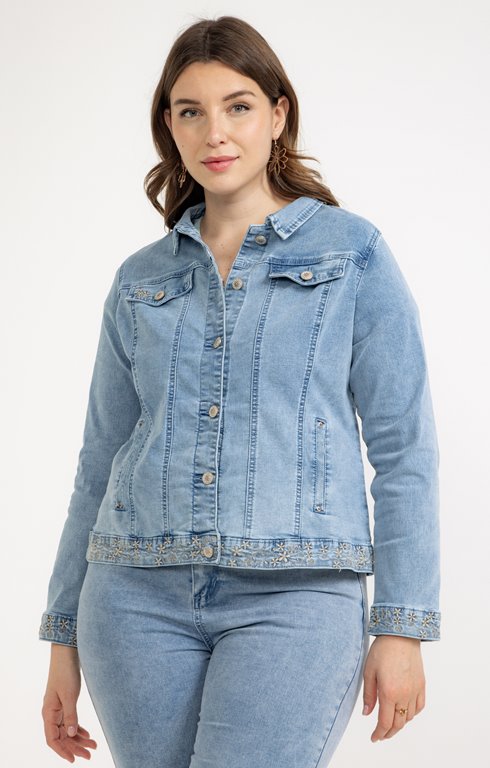 Veste en jean brodée