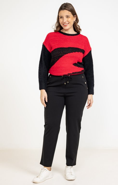 Pantalon droit avec cordon