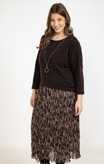 Robe longue 2-en-1 avec pull