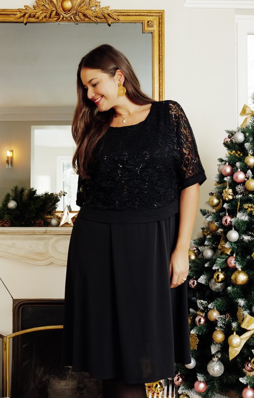 Robe jupon droit / haut dentelle