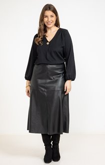 Jupe faux cuir noir