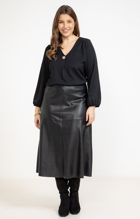 Jupe faux cuir noir