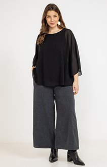 Pantalon large gris foncé