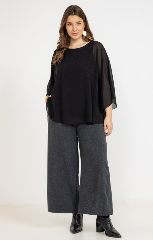 Pantalon large gris foncé