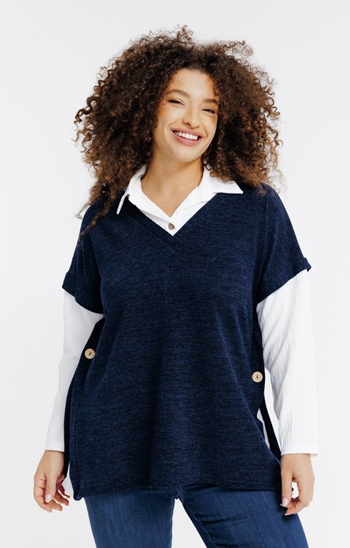 Pull 2en1 à paillettes