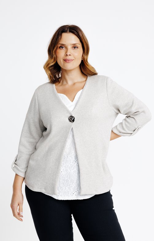 Gilet court à paillettes