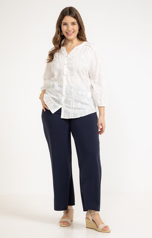 Pantalon boutons dorés devant