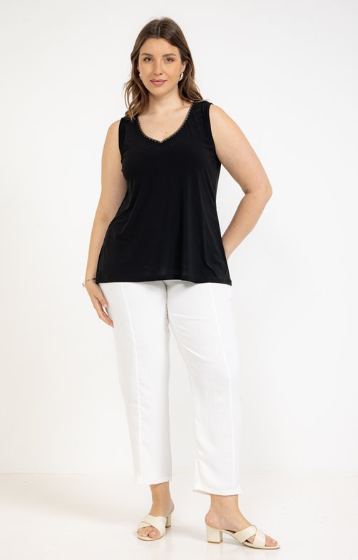 Pantalon fluide avec passants