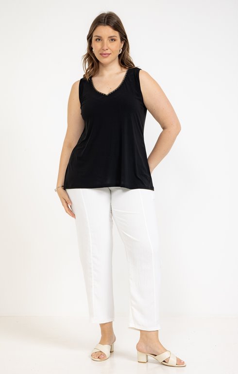Pantalon fluide avec passants