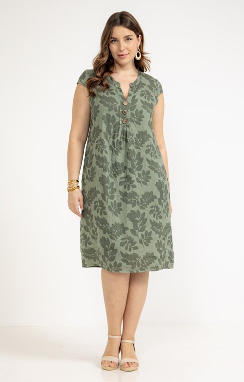 Robe en lin imprimé