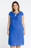 Robe en lin col à volants